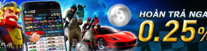 HOÀN TRẢ NGAY 0.25% TẠI THOR, LUCKY DERBY, OẲN TÙ TÌ, LADDER, PK10 TẠI W88!