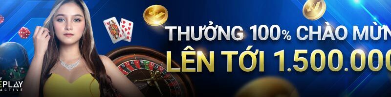 THƯỞNG 100% CHÀO MỪNG LÊN TỚI 1,500,000 VND TẠI CASINO CLUB W! Tại W88!