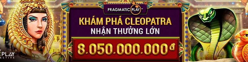 KHÁM PHÁ CLEOPATRA HUYỀN BÍ NHẬN THƯỞNG LỚN VỚI PRAGMATIC PLAY TẠI W88!